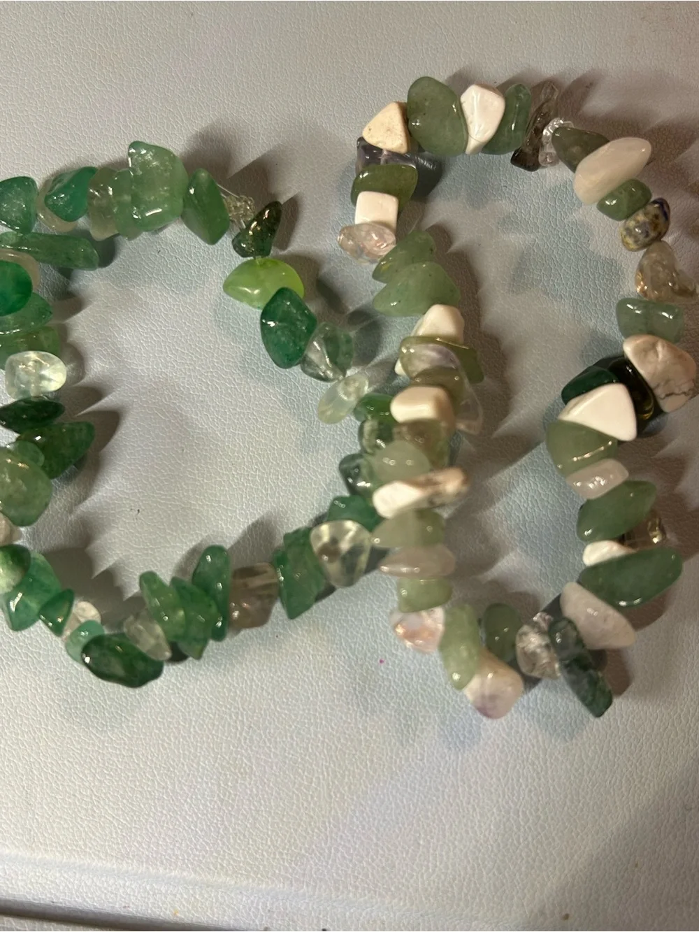Bracelets Green Gemstone Chip Beaded Bracelet -